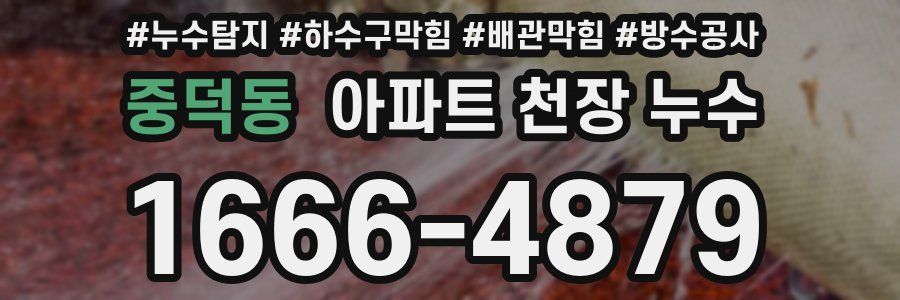 중덕동 아파트 천장 누수