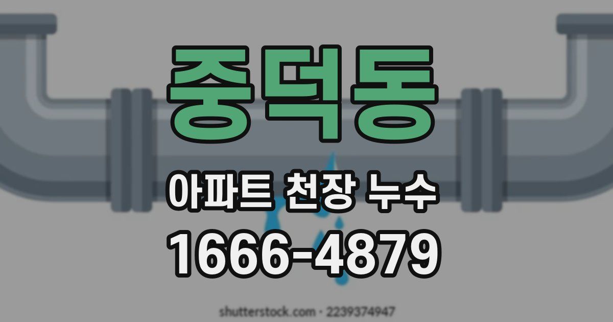 중덕동 아파트 천장 누수
