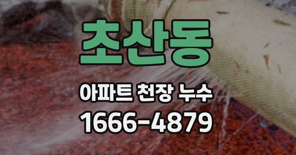 초산동 아파트 천장 누수