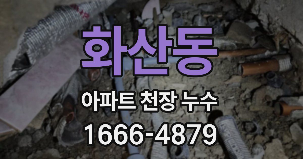 화산동 아파트 천장 누수