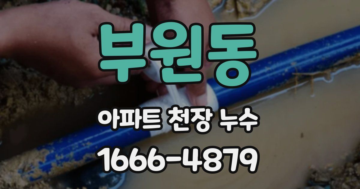 부원동 아파트 천장 누수