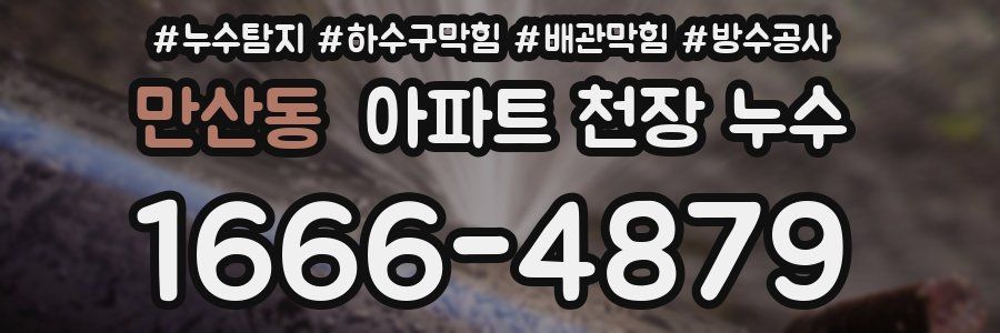 만산동 아파트 천장 누수