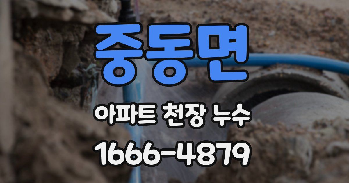 중동면 아파트 천장 누수