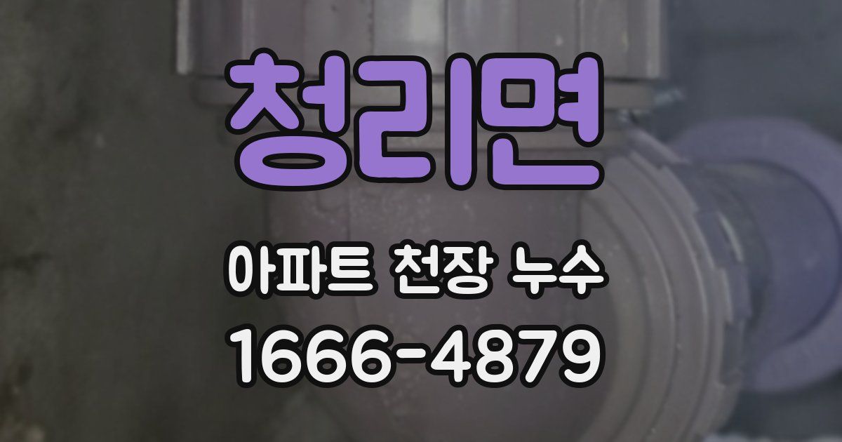 청리면 아파트 천장 누수