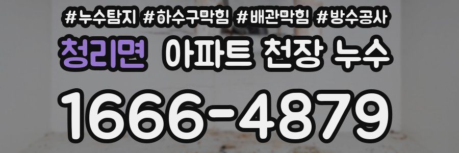 청리면 아파트 천장 누수