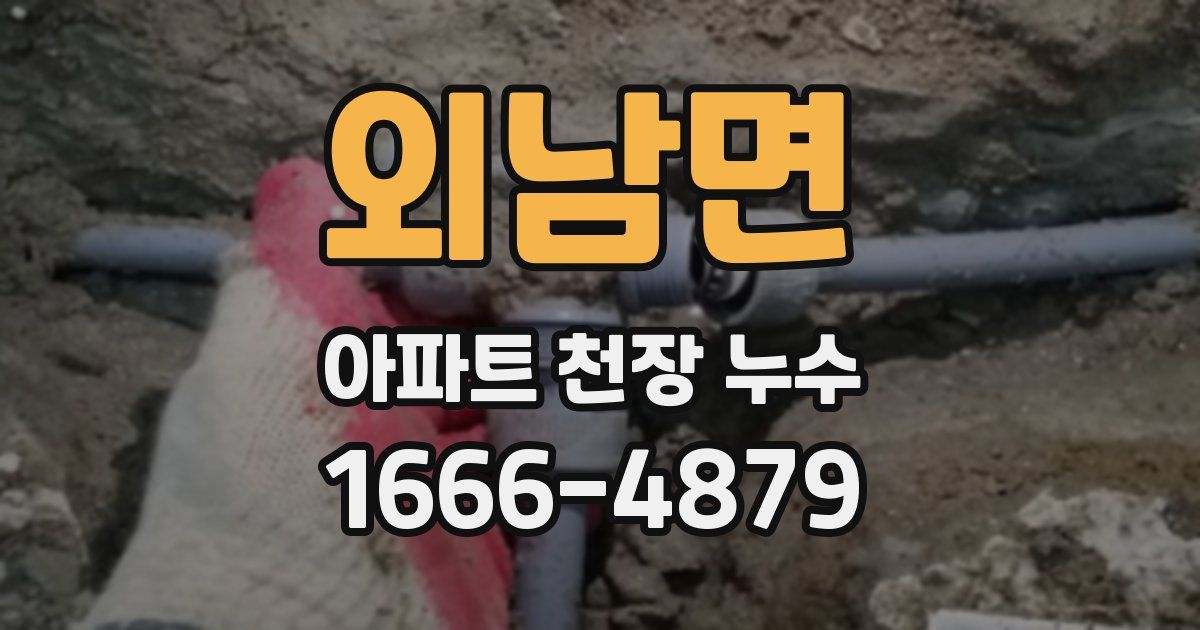 외남면 아파트 천장 누수