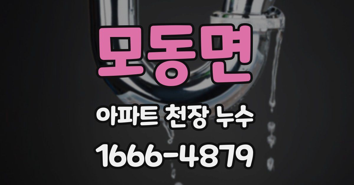 모동면 아파트 천장 누수