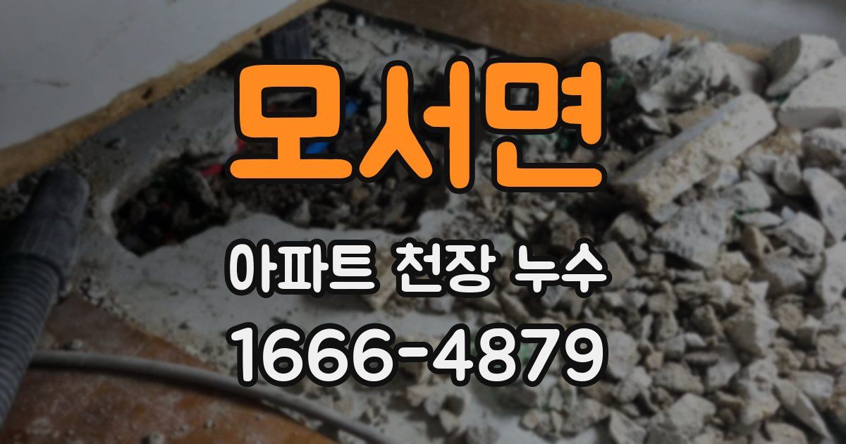 모서면 아파트 천장 누수