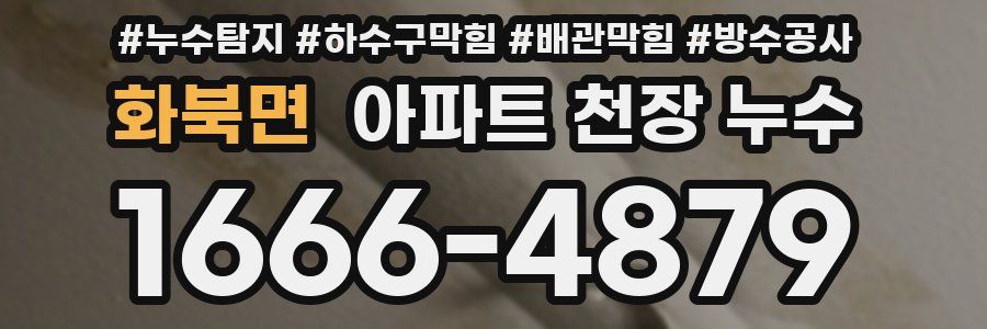 화북면 아파트 천장 누수
