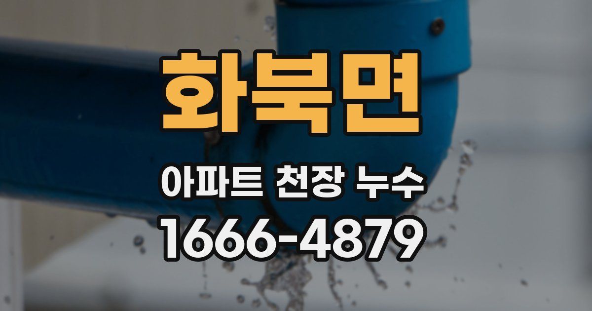 화북면 아파트 천장 누수