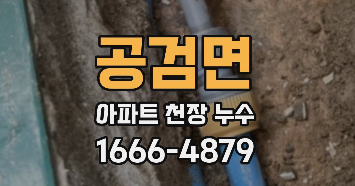 공검면 아파트 천장 누수