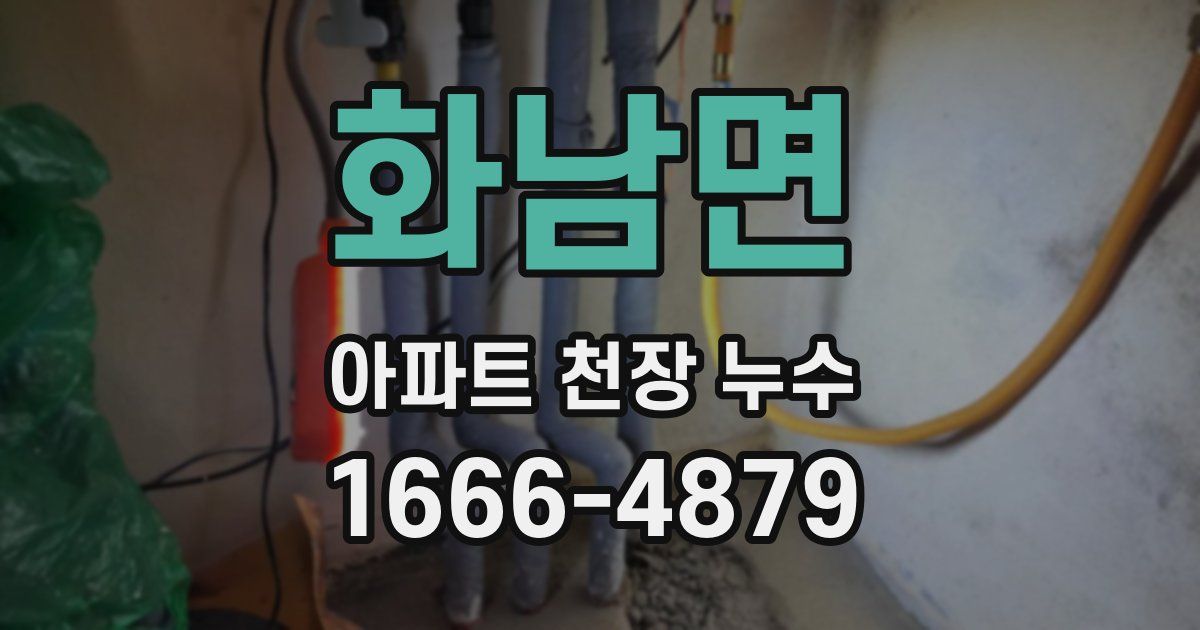 화남면 아파트 천장 누수