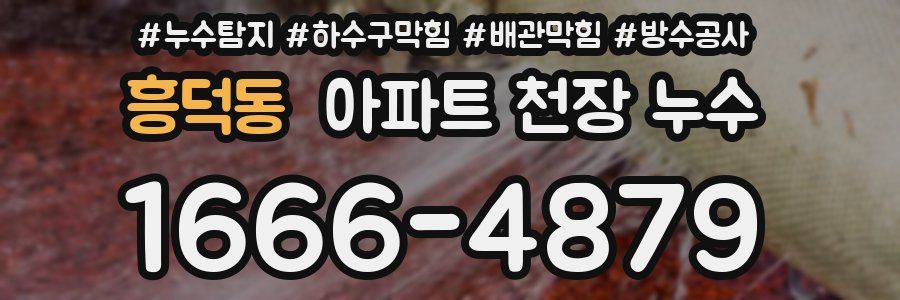 흥덕동 아파트 천장 누수