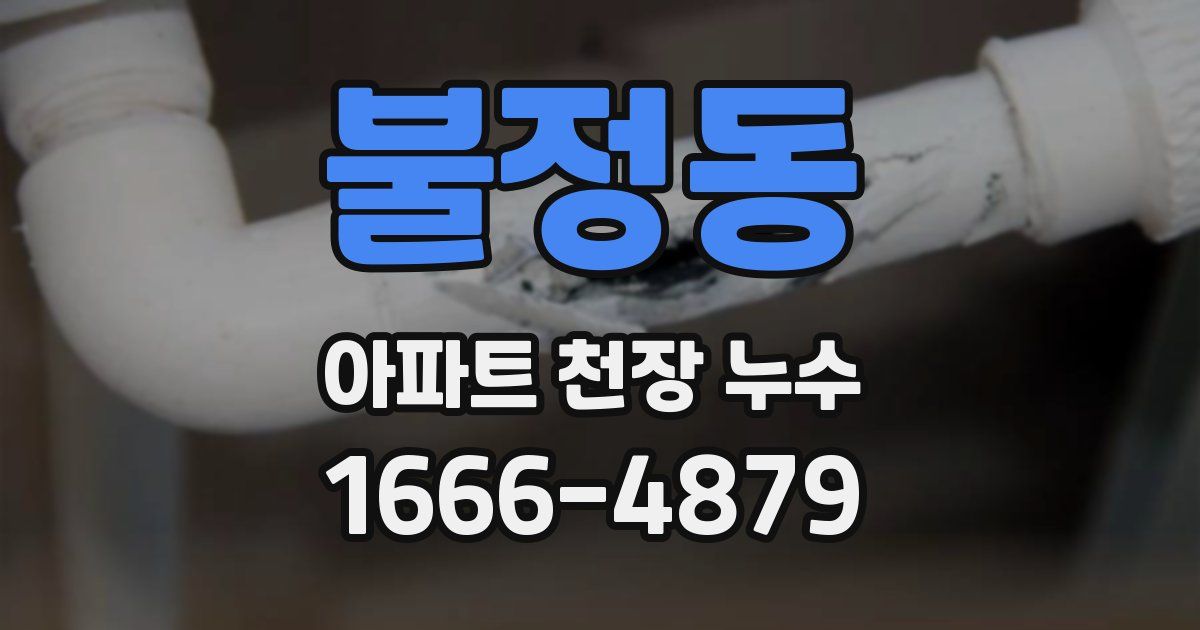 불정동 아파트 천장 누수