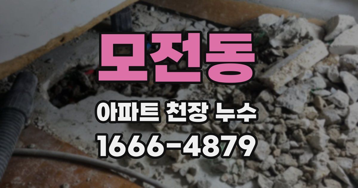 모전동 아파트 천장 누수