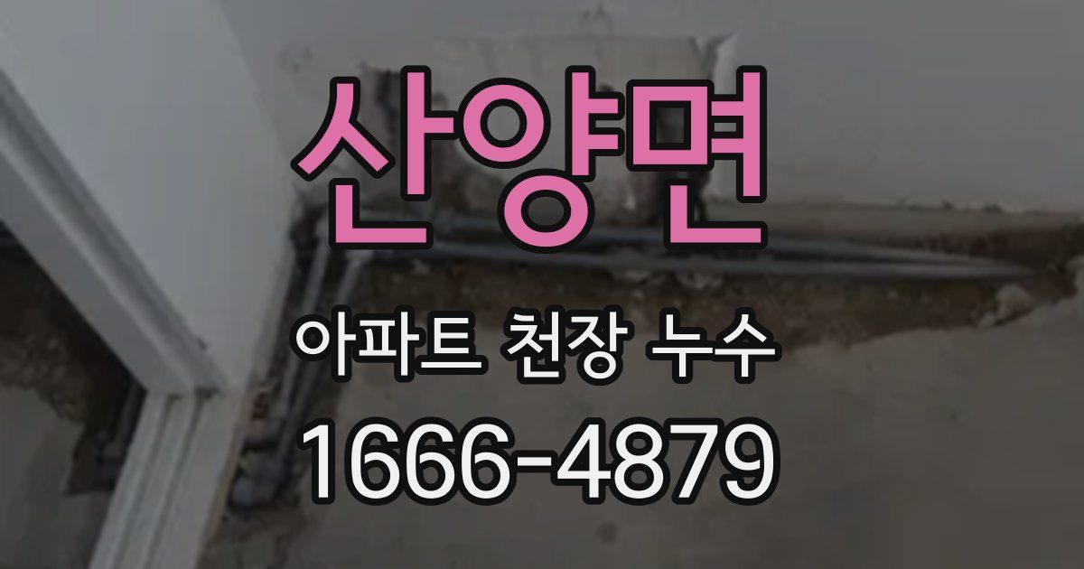 산양면 아파트 천장 누수