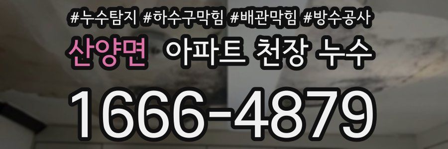 산양면 아파트 천장 누수