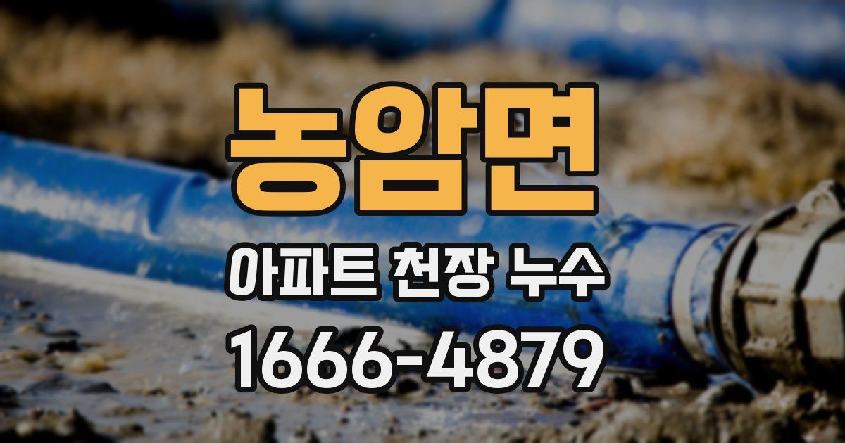 농암면 아파트 천장 누수