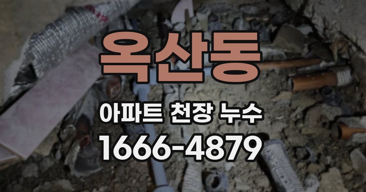 옥산동 아파트 천장 누수