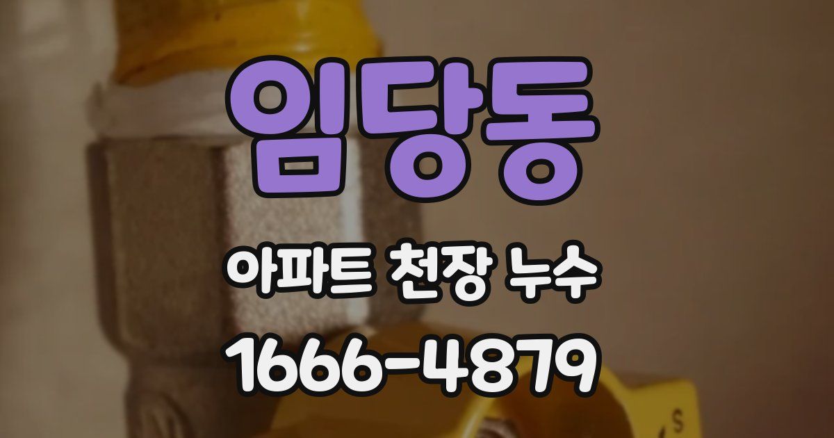 임당동 아파트 천장 누수