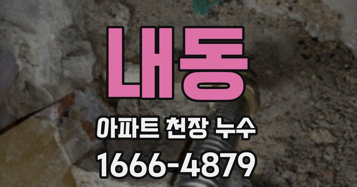 내동 아파트 천장 누수