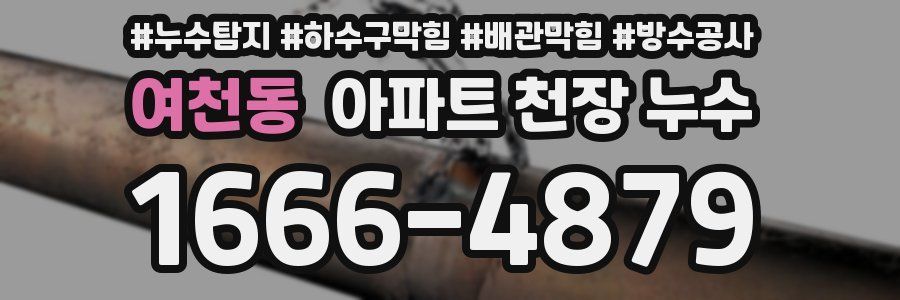 여천동 아파트 천장 누수
