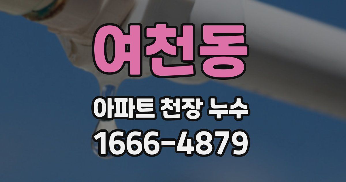 여천동 아파트 천장 누수