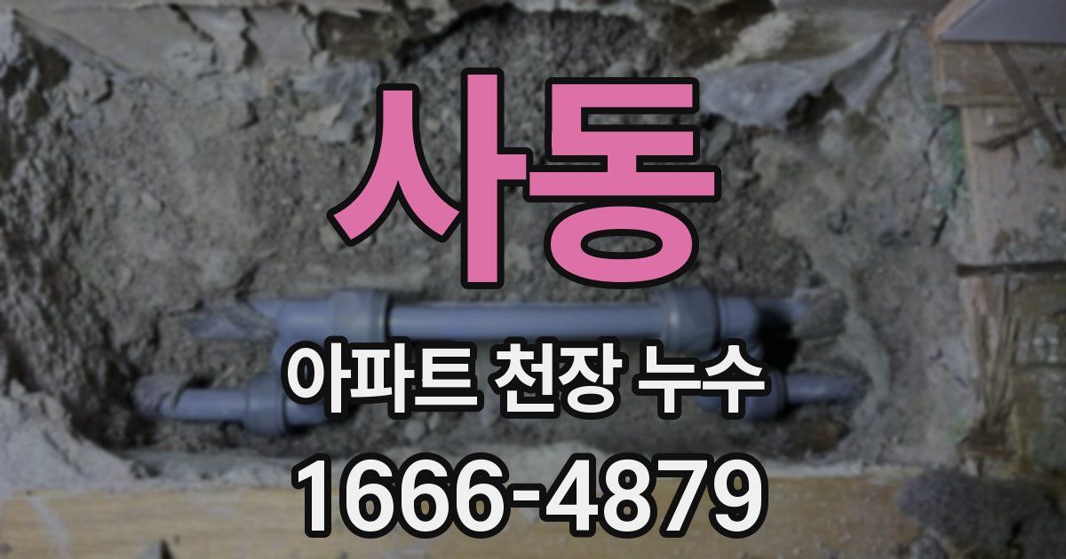 사동 아파트 천장 누수