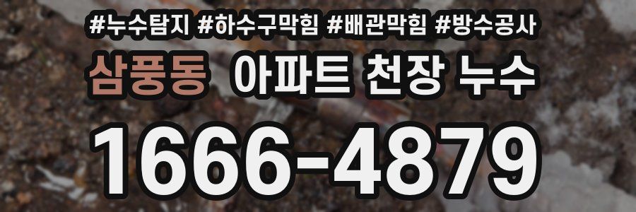 삼풍동 아파트 천장 누수