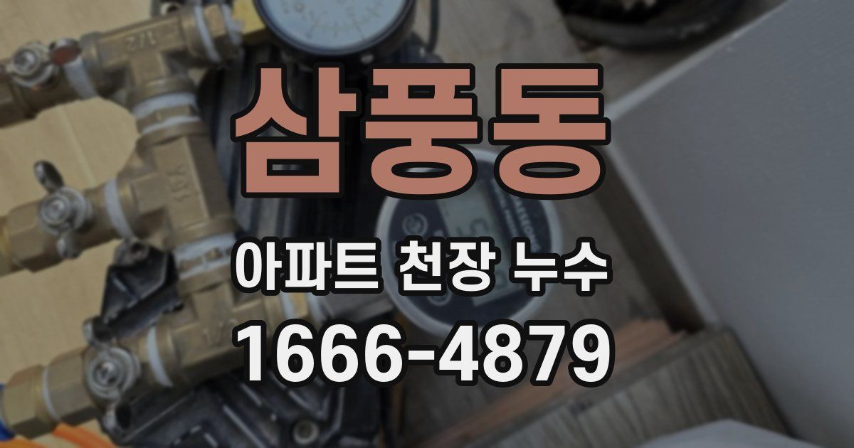 삼풍동 아파트 천장 누수