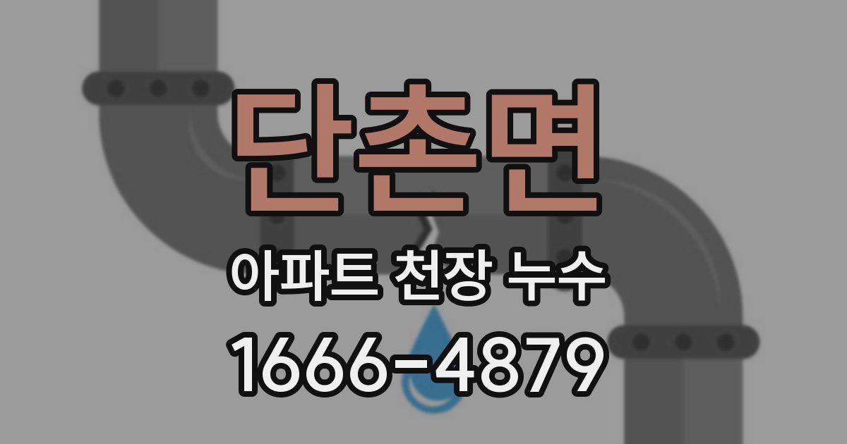 단촌면 아파트 천장 누수