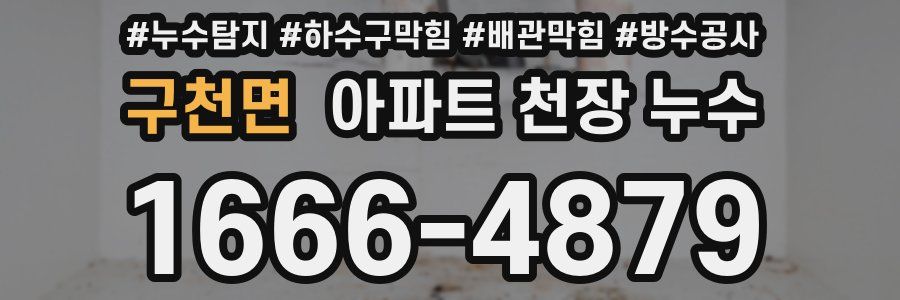 구천면 아파트 천장 누수