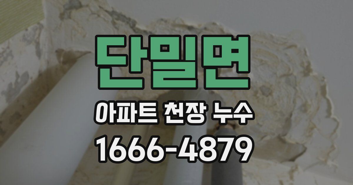 단밀면 아파트 천장 누수