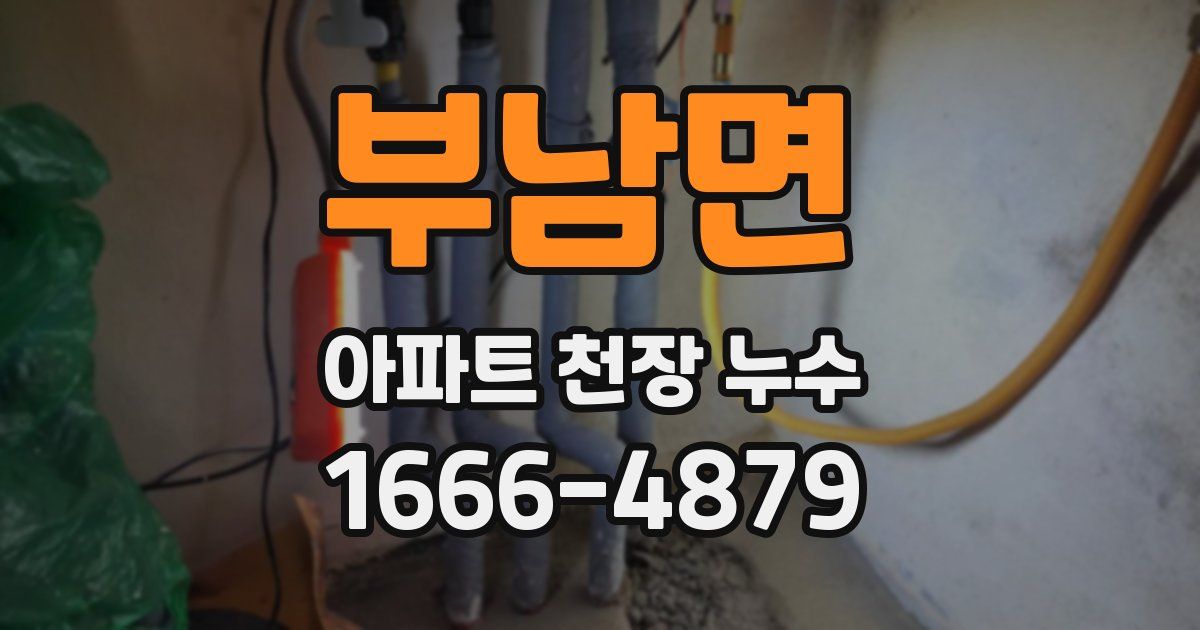 부남면 아파트 천장 누수