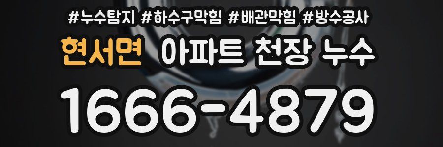 현서면 아파트 천장 누수