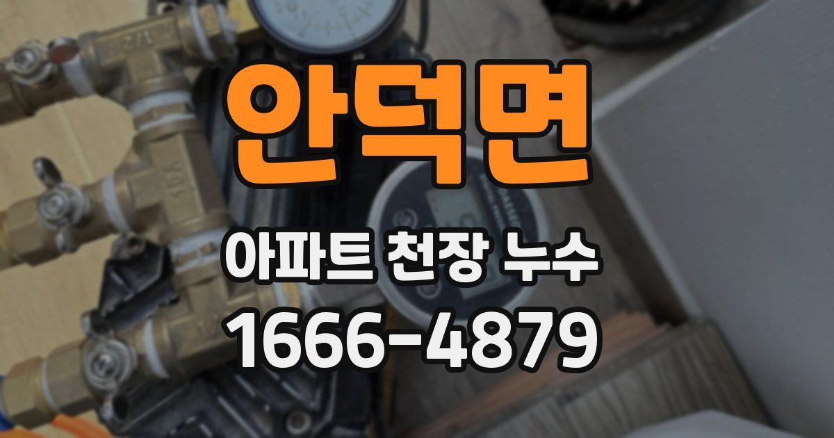 안덕면 아파트 천장 누수