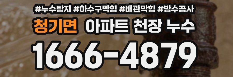 청기면 아파트 천장 누수