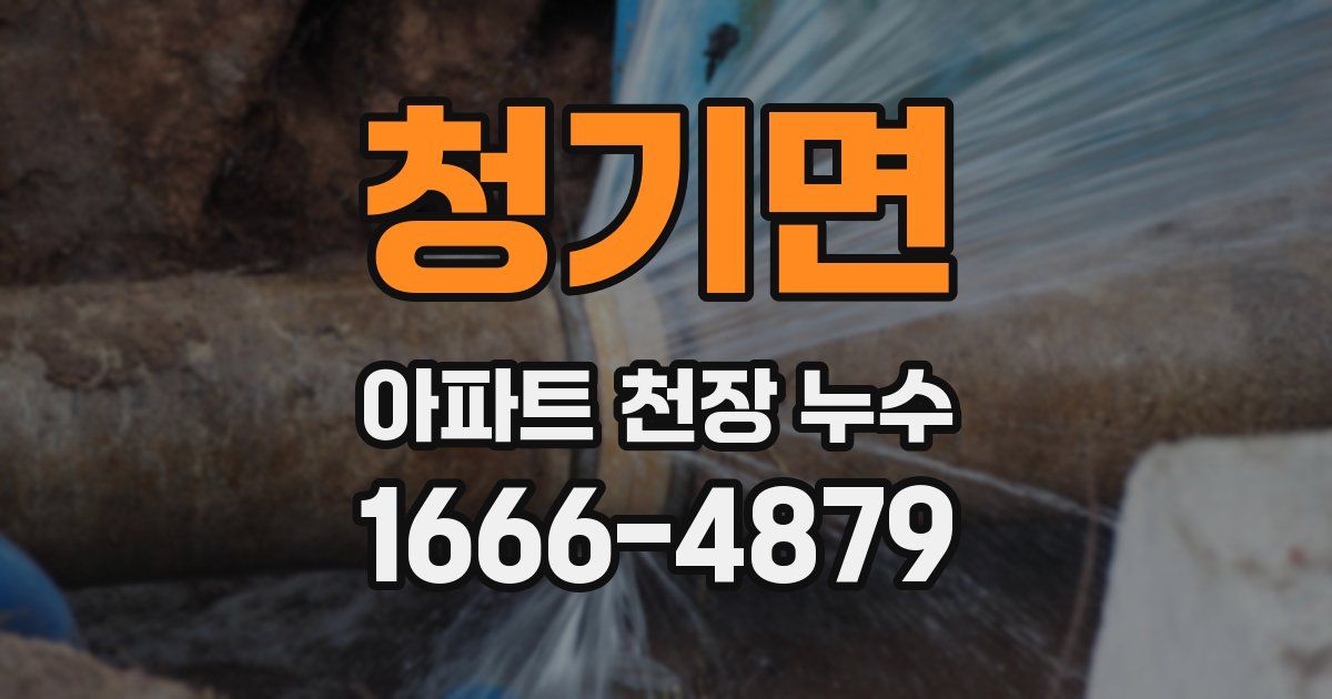 청기면 아파트 천장 누수
