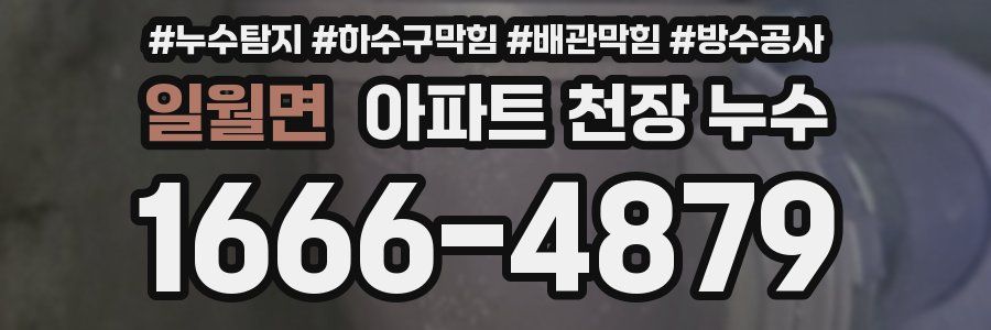 일월면 아파트 천장 누수