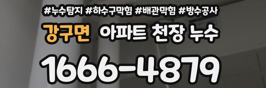 강구면 아파트 천장 누수