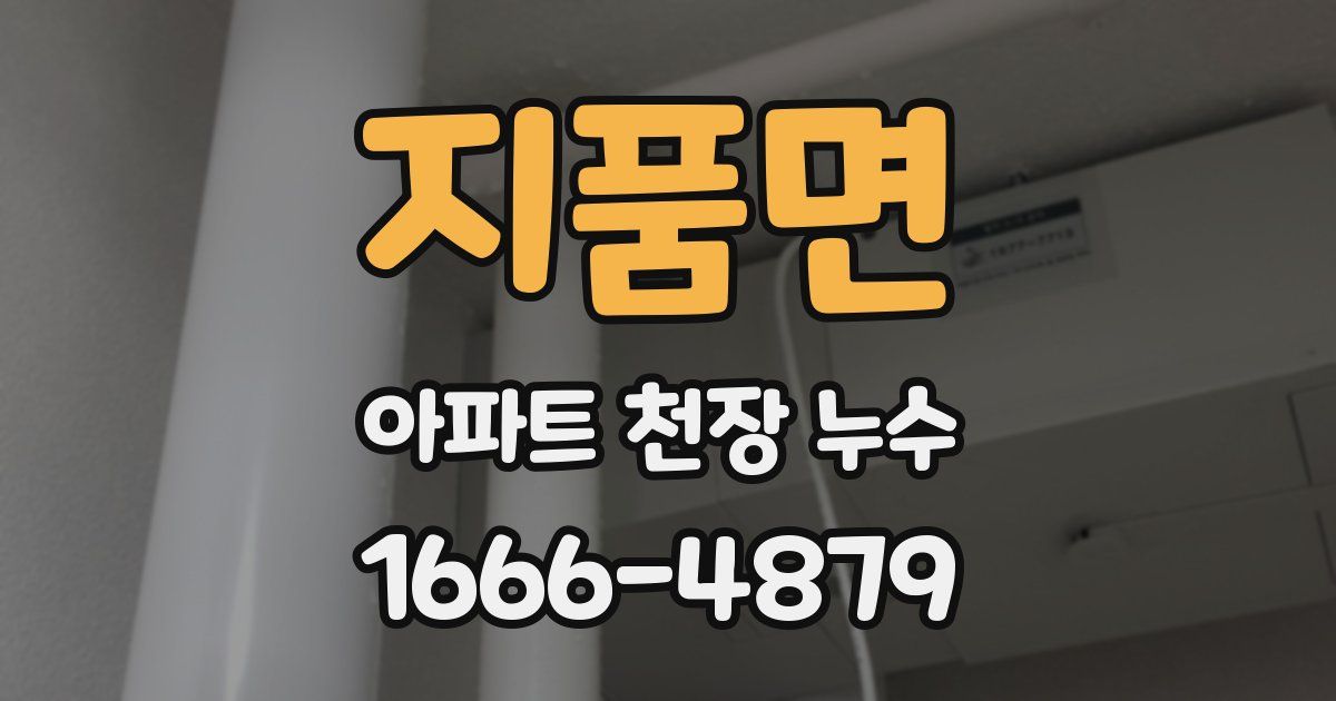 지품면 아파트 천장 누수