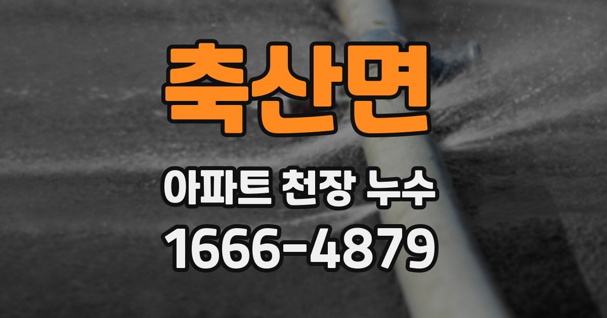 축산면 아파트 천장 누수