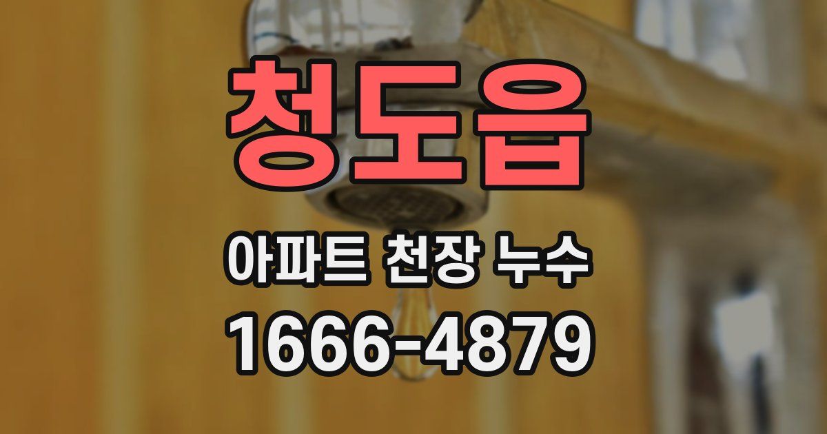 청도읍 아파트 천장 누수