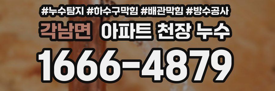 각남면 아파트 천장 누수