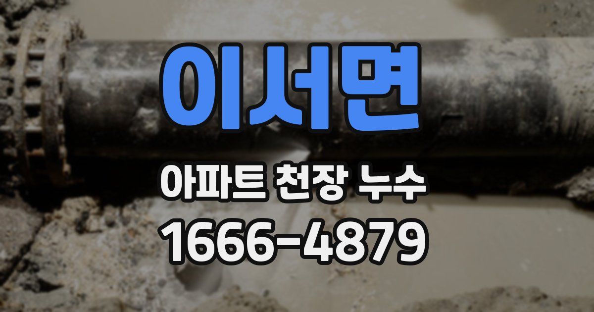 이서면 아파트 천장 누수
