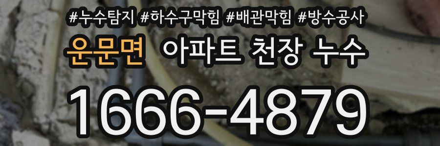 운문면 아파트 천장 누수