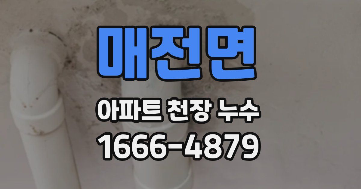 매전면 아파트 천장 누수