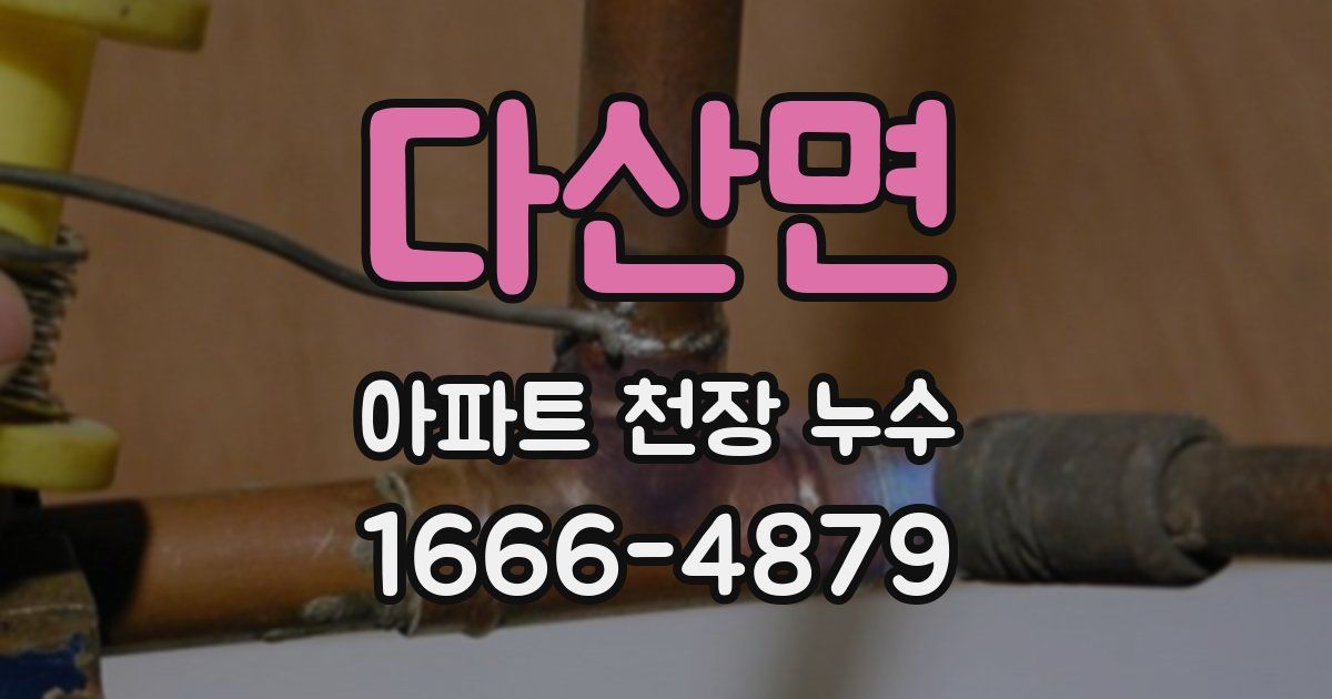 다산면 아파트 천장 누수