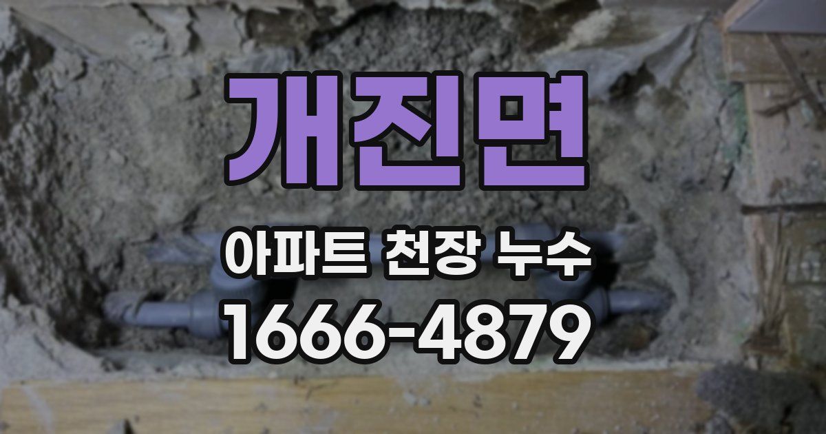 개진면 아파트 천장 누수