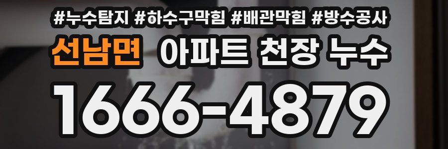 선남면 아파트 천장 누수